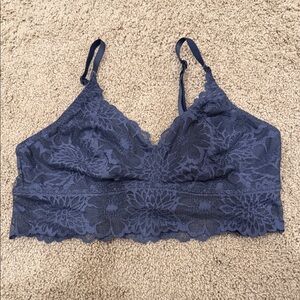 PINK Victoria's Secret Lace Bralette in Deep Blue